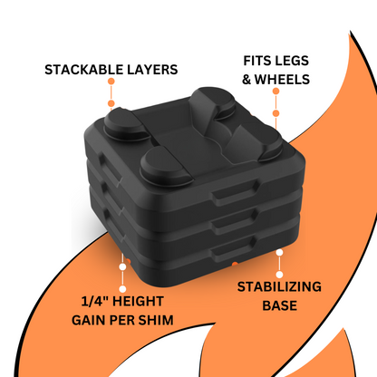 1/4" Plastic Griddle Leveling Shims Kit for Blackstone 4 count - Grill Accessories - Cover - Tabletop - Electric - Stand - Made in USA