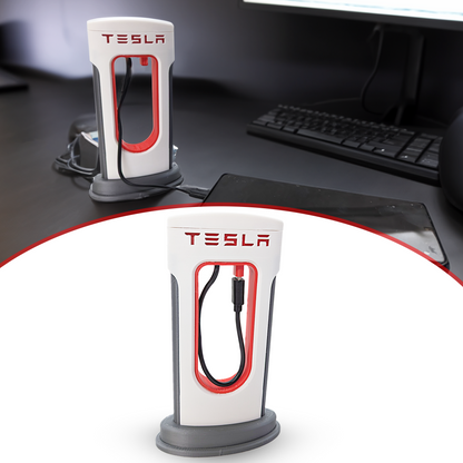 Tesla Desktop Supercharger Replica Charging Station Accessories | USB-C Compatible for Android and iPhone | includes USB-C Cable | Made in USA for Tesla Enthusiasts | Preassembled