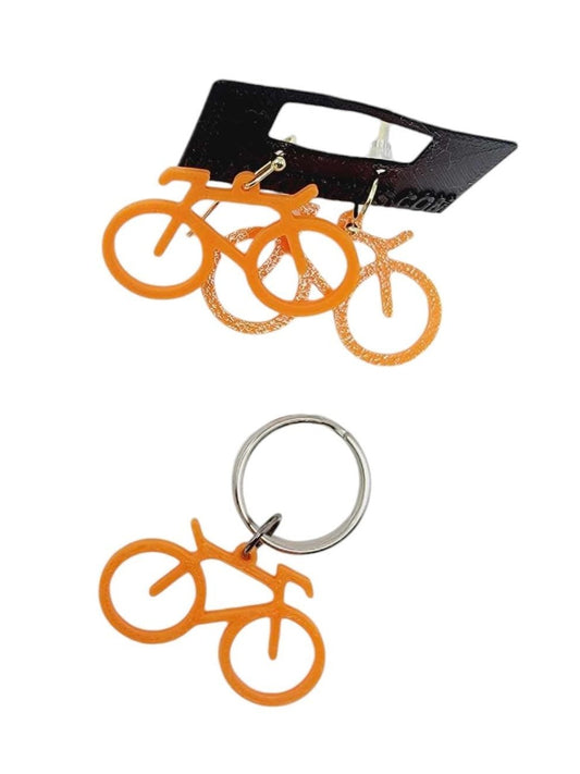 Bike Earrings and Keychain