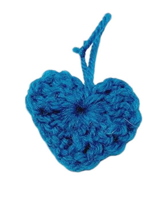 Crochet Heart Keychain